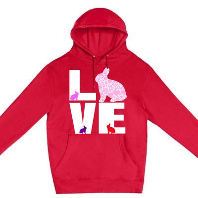 Funny Love Rabbit Bunny Animal Toys Pet Lovers Funny Gift Premium Pullover Hoodie