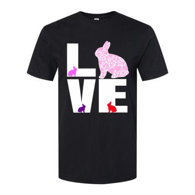 Funny Love Rabbit Bunny Animal Toys Pet Lovers Funny Gift Softstyle CVC T-Shirt