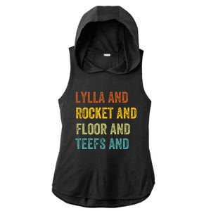 Funny Lylla & Rocket & Floor & Teefs Ladies PosiCharge Tri-Blend Wicking Draft Hoodie Tank