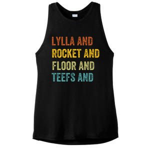 Funny Lylla & Rocket & Floor & Teefs Ladies PosiCharge Tri-Blend Wicking Tank