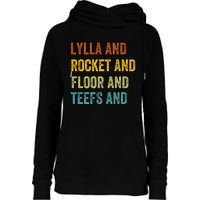 Funny Lylla & Rocket & Floor & Teefs Womens Funnel Neck Pullover Hood