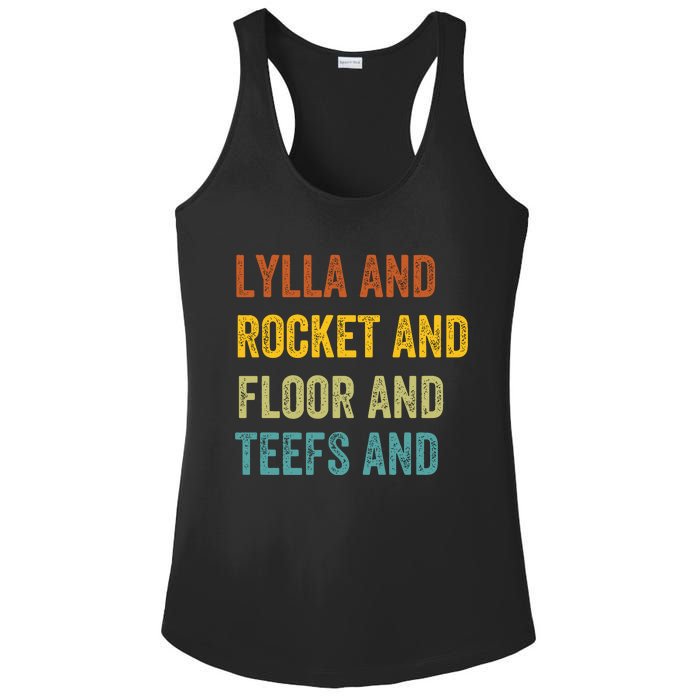 Funny Lylla & Rocket & Floor & Teefs Ladies PosiCharge Competitor Racerback Tank