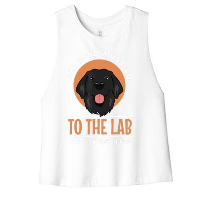 Funny Labrador Retriever Black Lab Fetch Dog Pet Lover Gifts Women's Racerback Cropped Tank