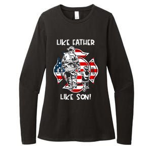 Father Like Son Firefighter Like Dad Fathers Day Us Great Gift Womens CVC Long Sleeve Shirt