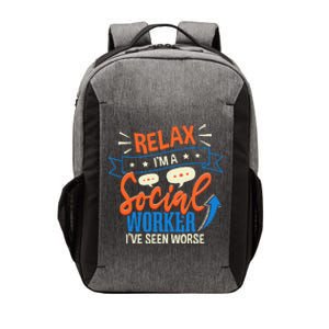 Funny LCSW Social Work Relax Im A Social Worker Vector Backpack