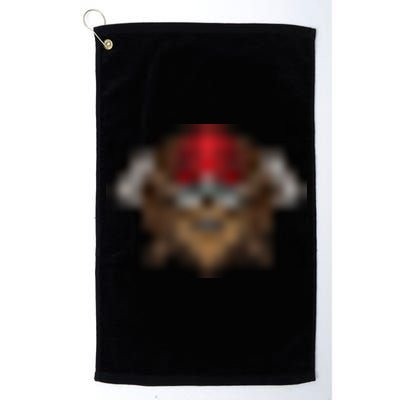 Funny Lumberjack Skull Bearded Axe Throwing Tree Logger Platinum Collection Golf Towel