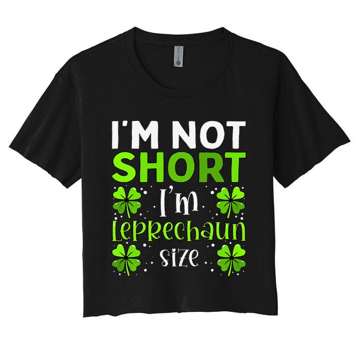 Funny Leprechaun Size St Patricks Day For & Women Women's Crop Top Tee