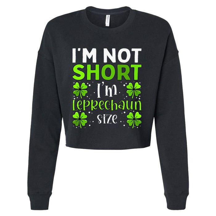 Funny Leprechaun Size St Patricks Day For & Women Cropped Pullover Crew