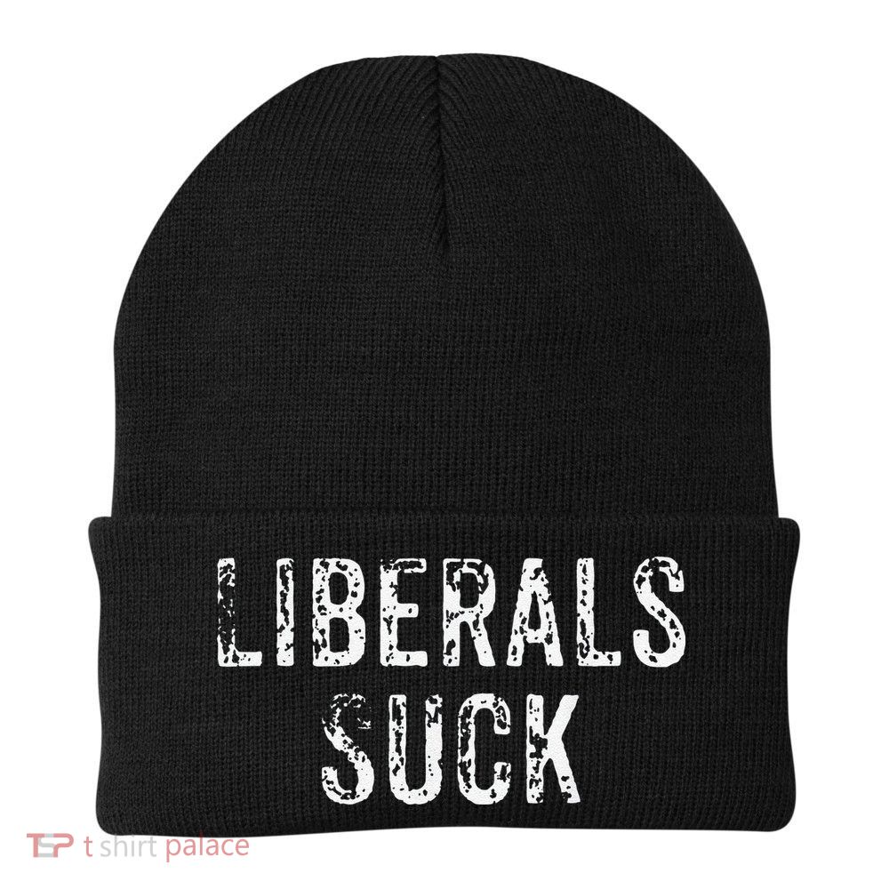 Funny Liberals Suck Republican Conservatives Cute Knit Cap Winter Beanie