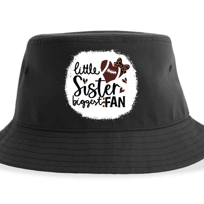 Football Little Sister Biggest Fan Shirts Football Sister Sustainable Bucket Hat