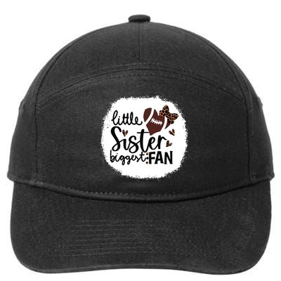 Football Little Sister Biggest Fan Shirts Football Sister 7-Panel Snapback Hat