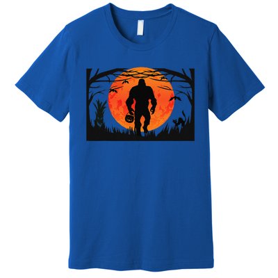 Funny Lonely Sasquatch Bigfoot Halloween Premium T-Shirt