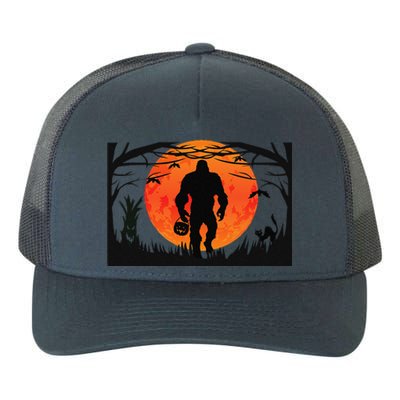 Funny Lonely Sasquatch Bigfoot Halloween Yupoong Adult 5-Panel Trucker Hat