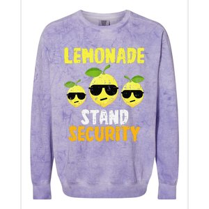 Funny Lemonade Stand Security Lemon Juice Sunglasses Colorblast Crewneck Sweatshirt