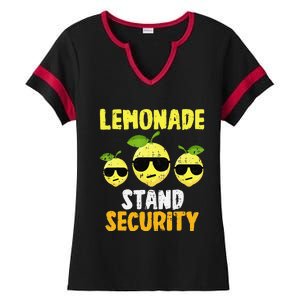 Funny Lemonade Stand Security Lemon Juice Sunglasses Ladies Halftime Notch Neck Tee