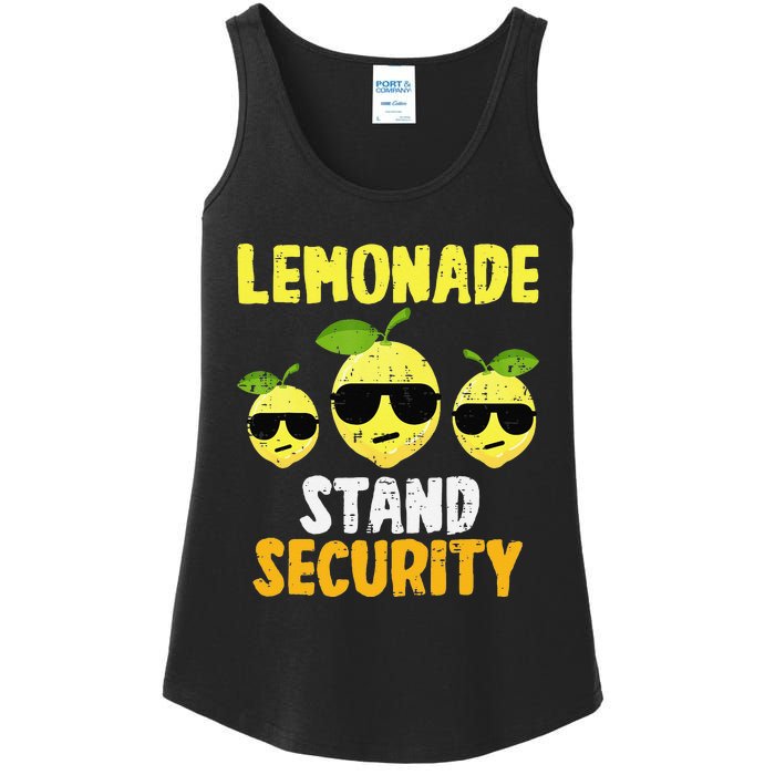 Funny Lemonade Stand Security Lemon Juice Sunglasses Ladies Essential Tank