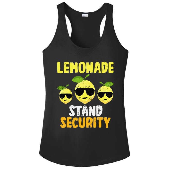 Funny Lemonade Stand Security Lemon Juice Sunglasses Ladies PosiCharge Competitor Racerback Tank