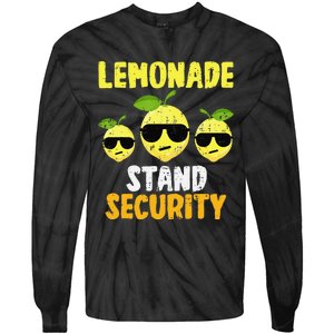 Funny Lemonade Stand Security Lemon Juice Sunglasses Tie-Dye Long Sleeve Shirt