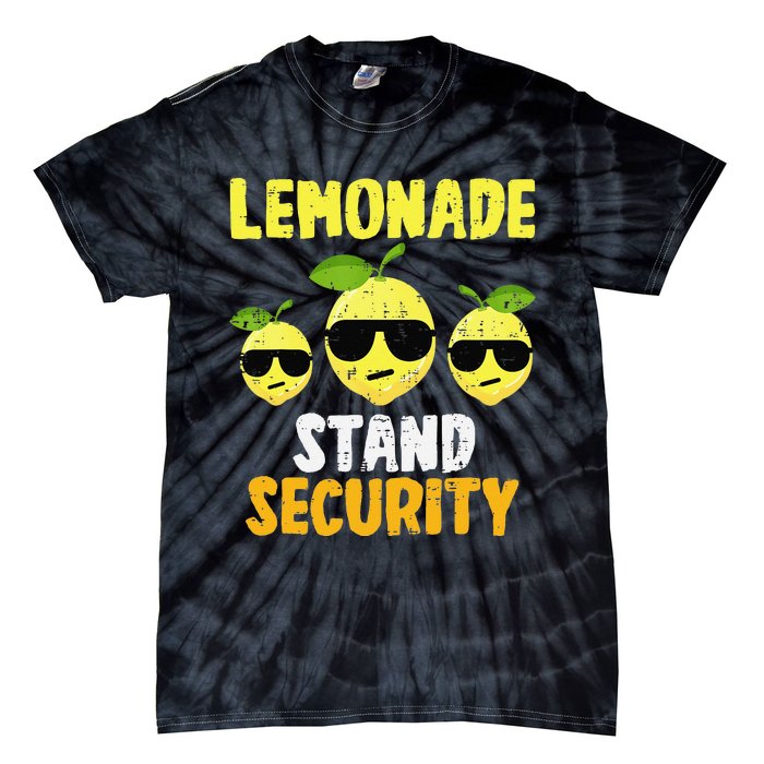 Funny Lemonade Stand Security Lemon Juice Sunglasses Tie-Dye T-Shirt