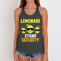 Funny Lemonade Stand Security Lemon Juice Sunglasses Women's Knotted Racerback Tank