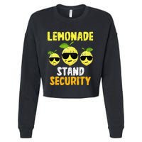 Funny Lemonade Stand Security Lemon Juice Sunglasses Cropped Pullover Crew