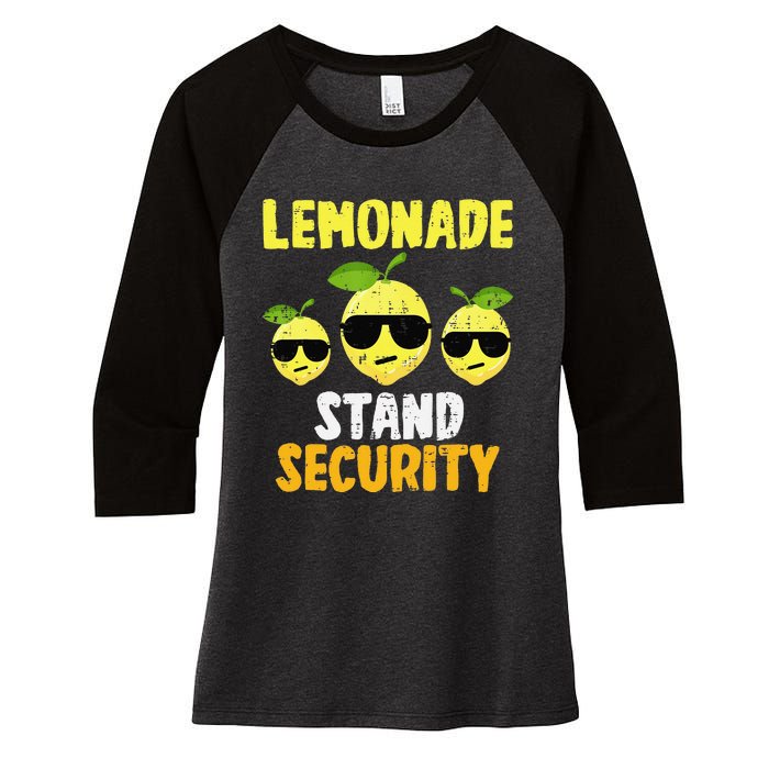 Funny Lemonade Stand Security Lemon Juice Sunglasses Women's Tri-Blend 3/4-Sleeve Raglan Shirt