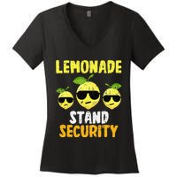 Funny Lemonade Stand Security Lemon Juice Sunglasses Women's V-Neck T-Shirt