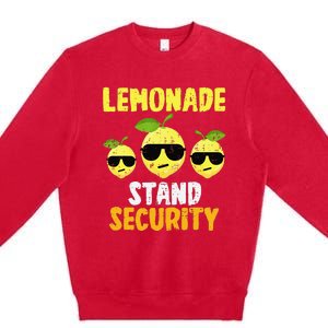 Funny Lemonade Stand Security Lemon Juice Sunglasses Premium Crewneck Sweatshirt