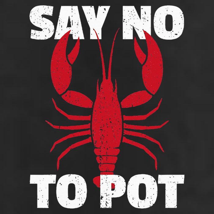 Funny Lobster Say No To Pot Lobster 7 Panel Mesh Trucker Snapback Hat