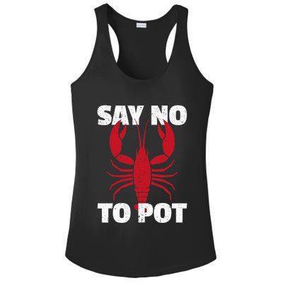 Funny Lobster Say No To Pot Lobster Ladies PosiCharge Competitor Racerback Tank