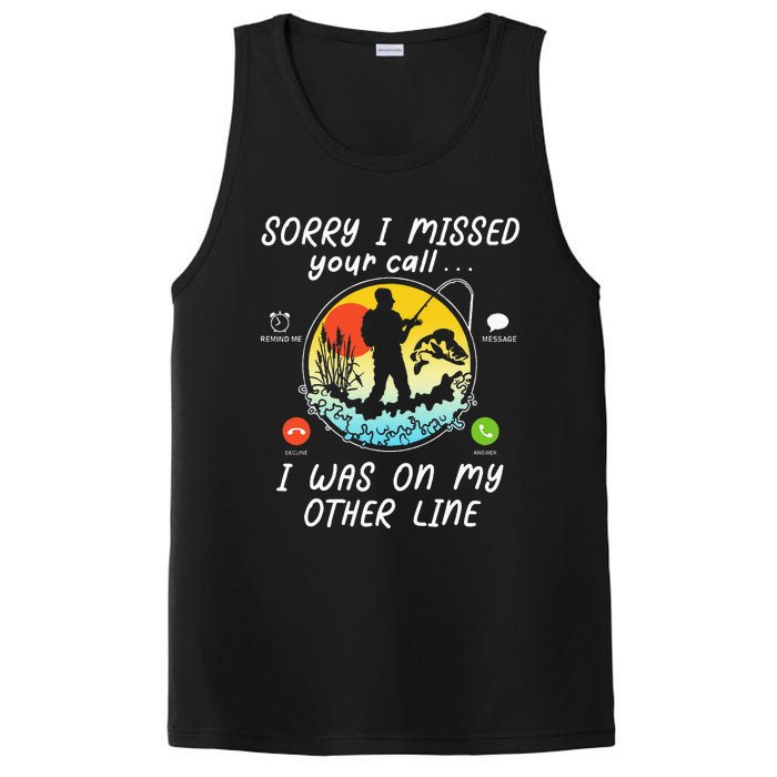 Fishing Lover Sorry I Missed Your Call On Other Line PosiCharge Competitor Tank