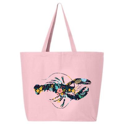 Floral Lobster Silhouette Graphic 25L Jumbo Tote