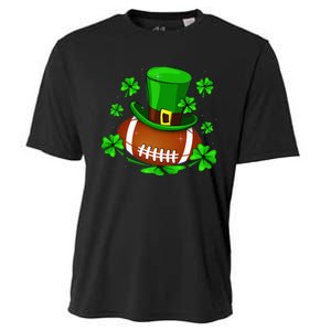 Football Leprechaun Shamrock Irish St Patricks Day Cooling Performance Crew T-Shirt