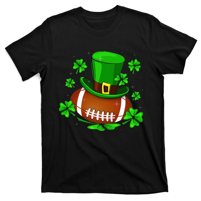 Football Leprechaun Shamrock Irish St Patricks Day T-Shirt