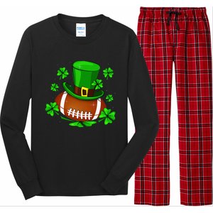 Football Leprechaun Shamrock Irish St Patricks Day Long Sleeve Pajama Set