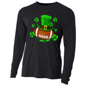 Football Leprechaun Shamrock Irish St Patricks Day Cooling Performance Long Sleeve Crew