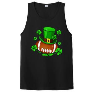 Football Leprechaun Shamrock Irish St Patricks Day PosiCharge Competitor Tank