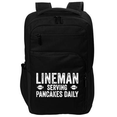 Football Lineman Serving Pancakes Daily Impact Tech Backpack
