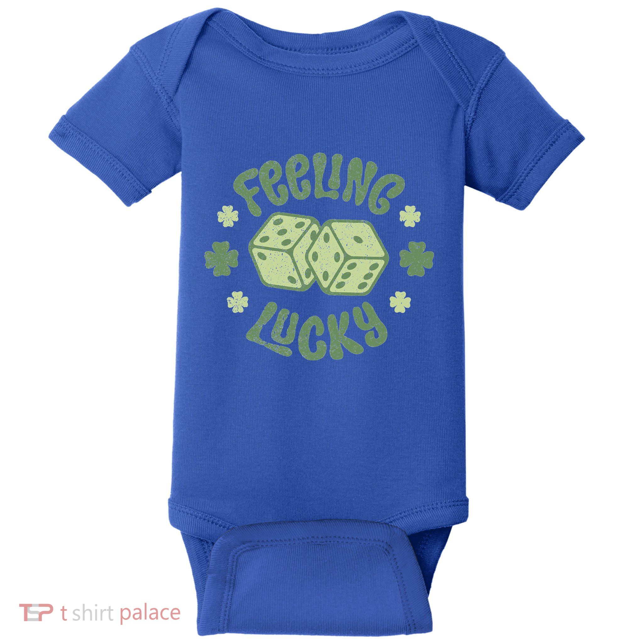 Feeling Lucky St Patricks Day Dice Baby Bodysuit