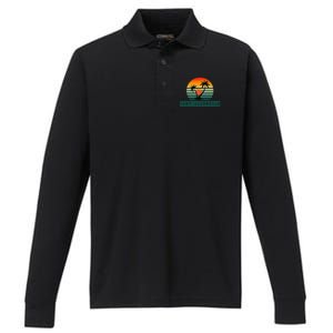 Fort Lauderdale Sunset Palm Trees Beach Performance Long Sleeve Polo