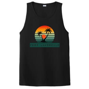 Fort Lauderdale Sunset Palm Trees Beach PosiCharge Competitor Tank