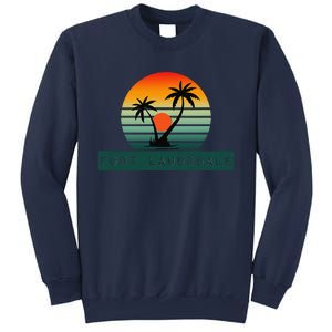 Fort Lauderdale Sunset Palm Trees Beach Sweatshirt