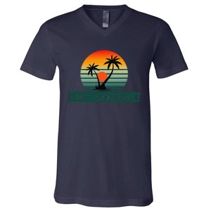 Fort Lauderdale Sunset Palm Trees Beach V-Neck T-Shirt