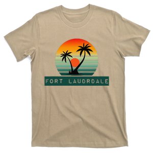 Fort Lauderdale Sunset Palm Trees Beach T-Shirt