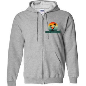 Fort Lauderdale Sunset Palm Trees Beach Full Zip Hoodie