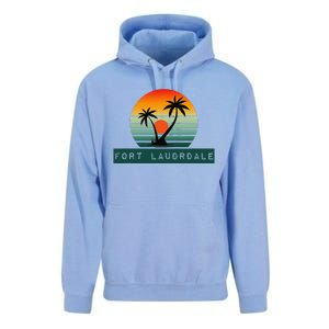 Fort Lauderdale Sunset Palm Trees Beach Unisex Surf Hoodie