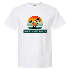 Fort Lauderdale Sunset Palm Trees Beach Garment-Dyed Heavyweight T-Shirt