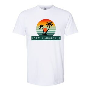 Fort Lauderdale Sunset Palm Trees Beach Softstyle CVC T-Shirt