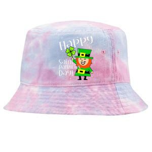 Funny Leprechaun Sayings Happy Saint Patricks Day Tie-Dyed Bucket Hat