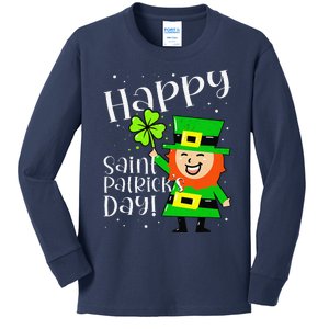 Funny Leprechaun Sayings Happy Saint Patricks Day Kids Long Sleeve Shirt